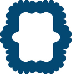 Frame shape flat illustration. Border silhouette design element