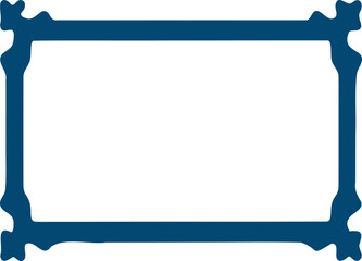 Frame shape flat illustration. Border silhouette design element
