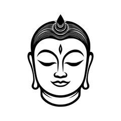 Buddha logo icon vector illustration