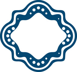 Frame shape flat illustration. Border silhouette design element