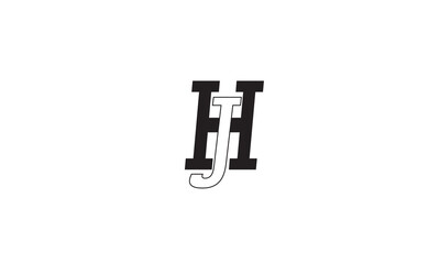 HJ, JH , H , J , Abstract Letters Logo Monogram	