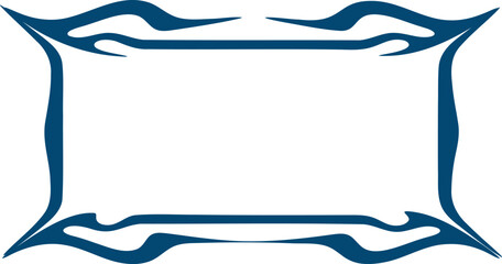 Frame shape flat illustration. Border silhouette design element