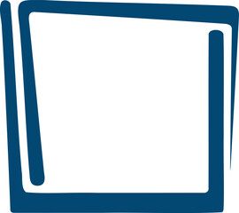 Frame shape flat illustration. Border silhouette design element