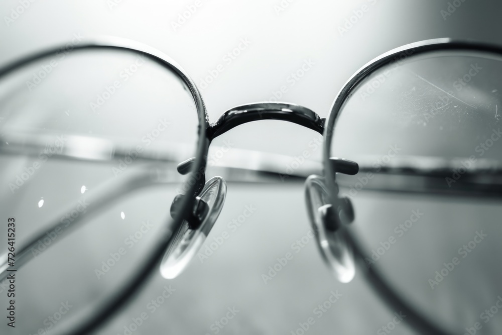Poster Glasses sitting on top of a table. Suitable for various concepts and themes