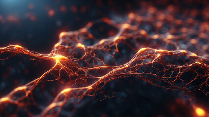 Neurons like musical notes, the brain making a symphony of good thoughts, - obrazy, fototapety, plakaty