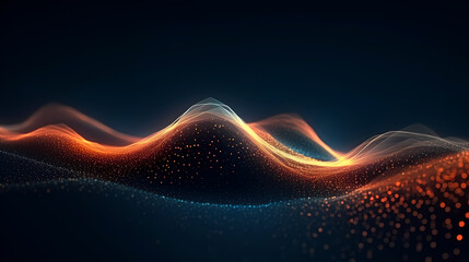 Abstract background of future network technology and network connections