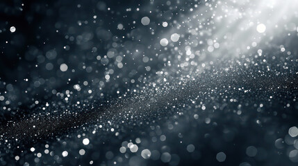 grey white luxury glitter and bokeh particles, grey white bokeh background, holiday festival background