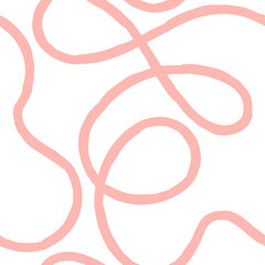 Obraz premium Naive squiggle pattern with bright colored textured wavy lines on a light background. Creative abstract squiggle style drawing background.