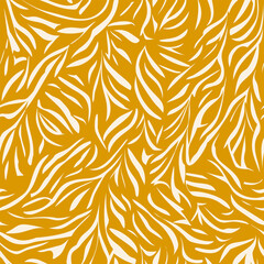 Farm yellow banner, organic abstract background with fields. Wavy yellow lines, natural organic products. ecology background. striped farmer gyellow pattern - 726418099