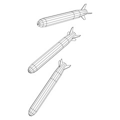 Ballistic Missile, Hypersonic Rocket, Bomb