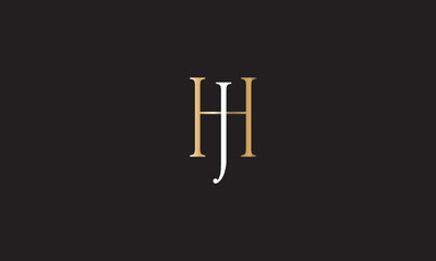 HJ, JH , H , J , Abstract Letters Logo Monogram	
