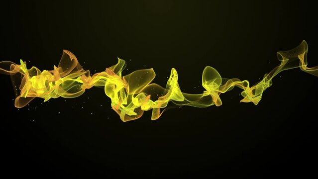Animated abstract gold wave partical, animated backgraound