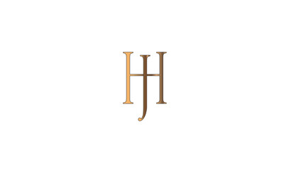 HJ, JH , H , J , Abstract Letters Logo Monogram	