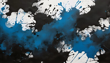 Blue black ink splash abstract background. Creative Blurred Effect Trend Design
