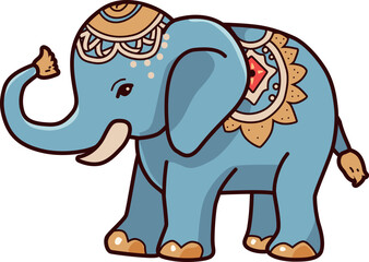 Hand drawn thailand elephant vector, songkran