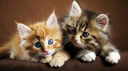 Kittens, small kittens, cheerful kittens