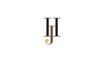 HJ, JH , H , J , Abstract Letters Logo Monogram	