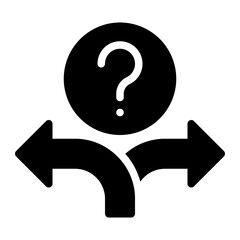 decision making glyph icon