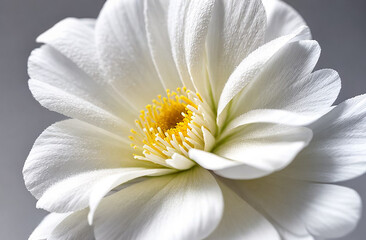 Bud of a white airy flower.