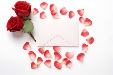a minimalist and elegant Valentine's Day card with a clean layout
