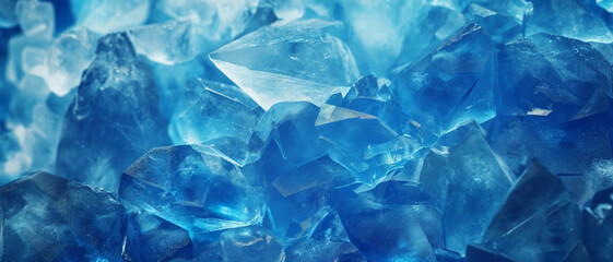 Blue crystals background texture