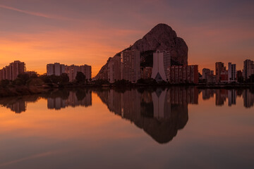 Stunning Sky Reflected in Water,  Penon De Ifach, Calpe, Costa Blanca, Spain