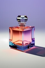 modern luxury blank perfume bottle packaging mockup on gradient background