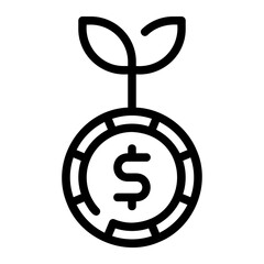 investment line icon