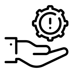 risk management line icon