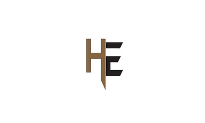 Fototapeta premium HE, EH , H , E , Abstract Letters Logo Monogram