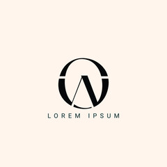 Alphabet letters monogram icon logo OW or WO