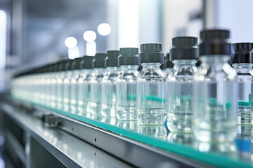 production line at pharmaceutical factory