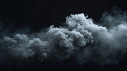 Naklejka premium A captivating black and white photo of a cloud of smoke. Perfect for adding a touch of mystery and intrigue to your creative projects