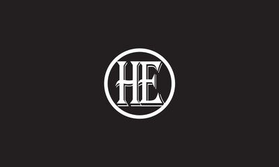 HE, EH , H , E , Abstract Letters Logo Monogram