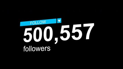 Social media followers tally to 3,000,000 in a 3D perspective format.