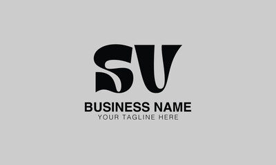 SV initial logo | initial based abstract modern minimal creative logo, vector template image. luxury logotype logo, real estate homie logo. typography logo. initials logo