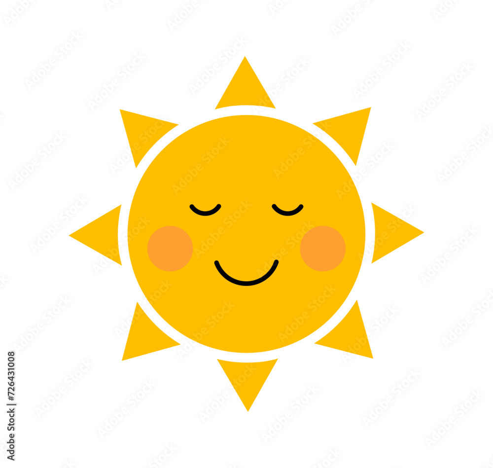 Canvas Prints sun smiling icon. vector illustration.