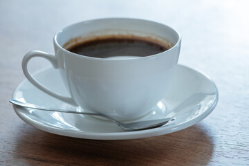 Cup of coffee on table