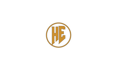 HE, EH , H , E , Abstract Letters Logo Monogram