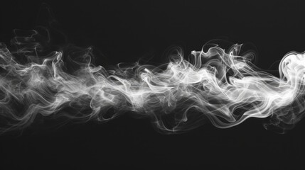 Close-up shot of smoke on a black background. Can be used for concepts such as mystery, transformation, or creativity