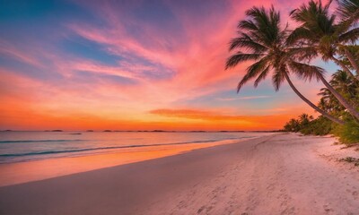 Closeup of sand on beach and blue summer sky.