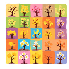 seamless pattern with flowers