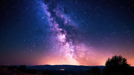 Fototapeta na wymiar A mesmerizing night sky adorned with countless brilliant stars