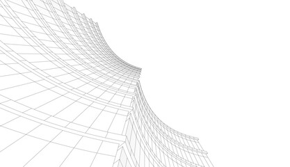 abstract architecture vector 3d illustration