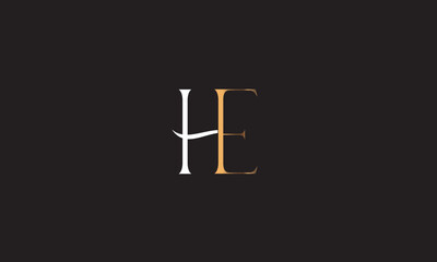 HE, EH , H , E , Abstract Letters Logo Monogram