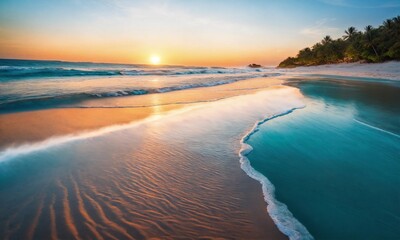 Beautiful tropical beach with white sand,