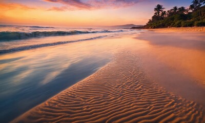 Fototapeta premium Beautiful tropical beach with white sand,