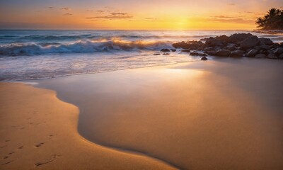 Fototapeta premium Landscape of paradise tropical island beach, beautiful background