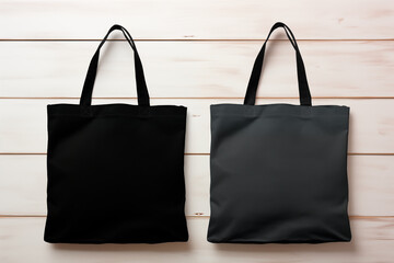 White and black bag mockup with empty copy space