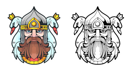 medieval Slavic warrior, illustration design
- 726439027